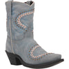 Laredo Women's Fancy Leather Western Boot Snip Toe Light Blue 11 M