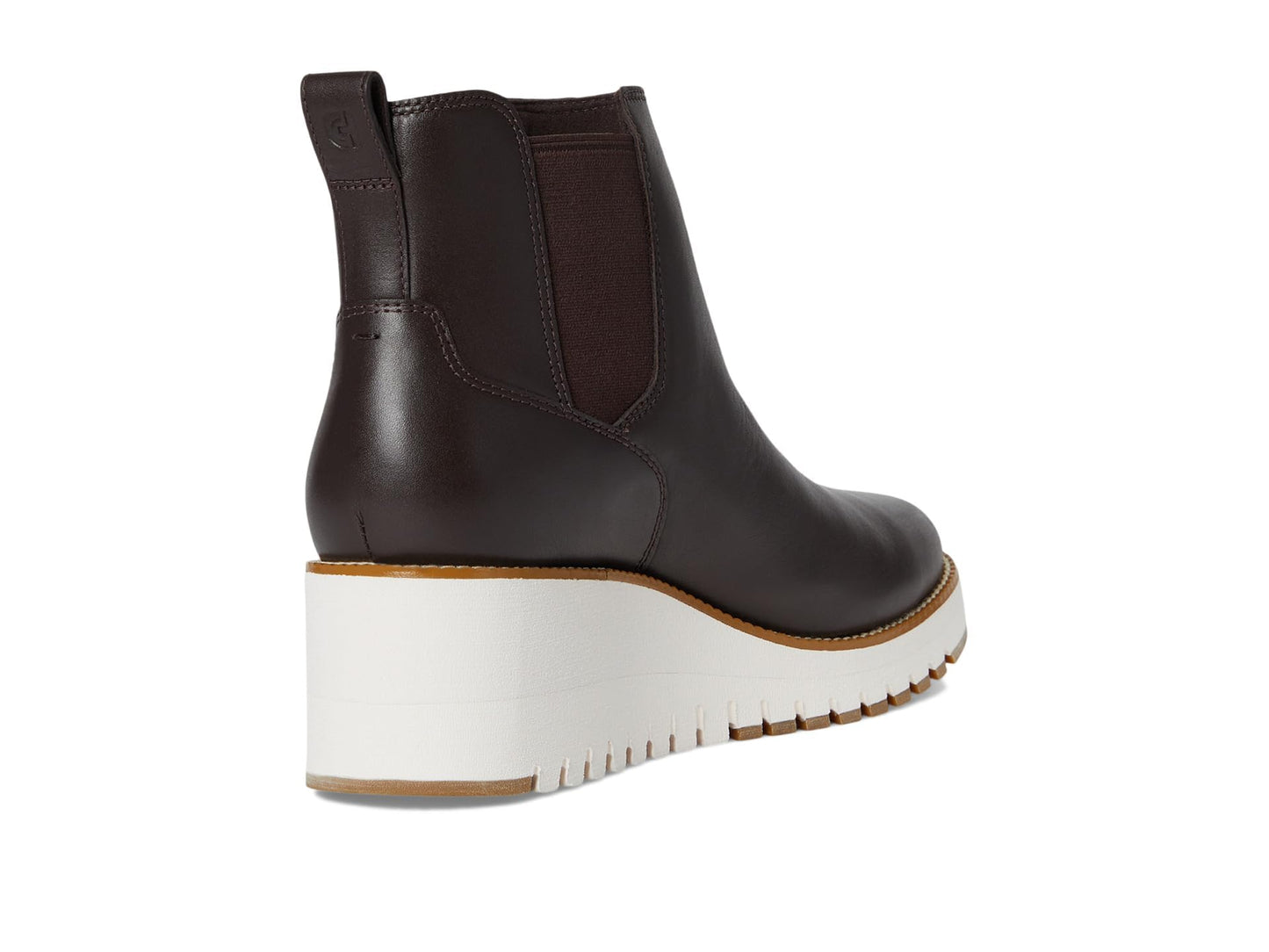 Cole Haan Women's Zerogrand City Wedge Boot Fashion, Dark Chocla/Ivory Waterproof, 10