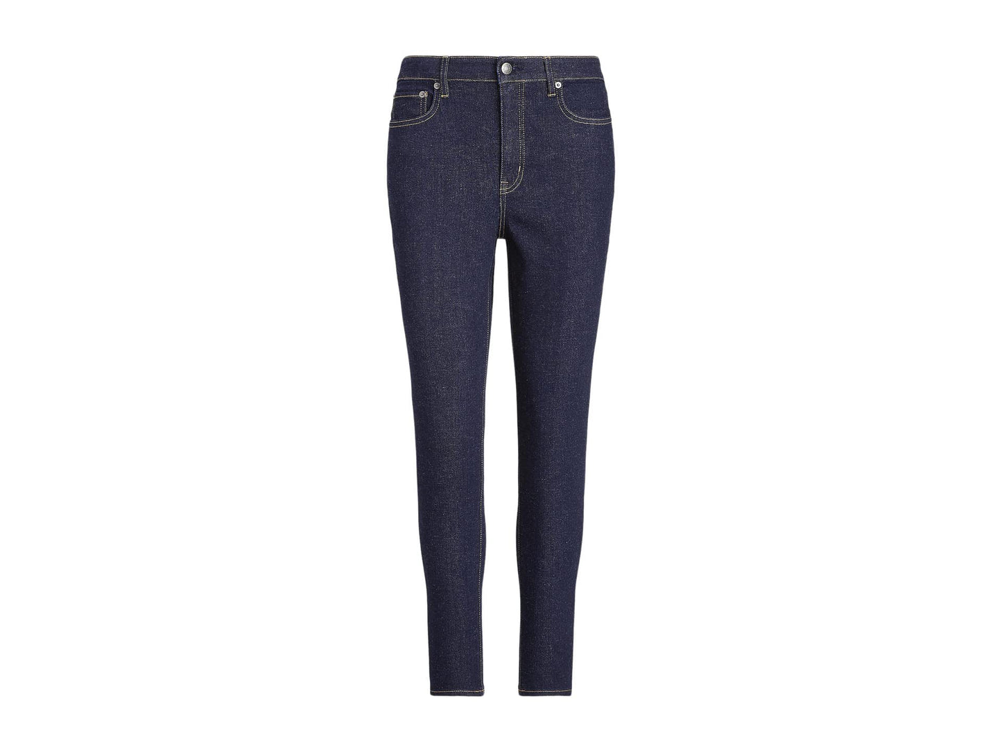 Lauren Ralph Lauren Womens High Rise Dark Wash Straight Leg Jeans Blue 6