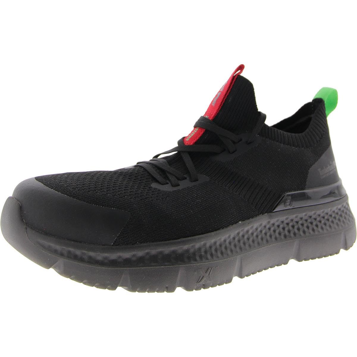 Timberland PRO Setra Knit Composite Safety Toe - Sneakers for Men - Moisture-Wicking Lining - Pull Tabs Black/Red 14 D - Medium