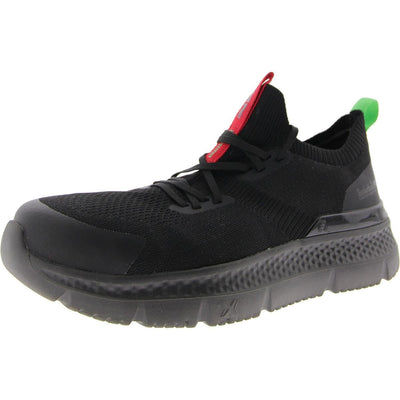 Timberland PRO Setra Knit Composite Safety Toe - Sneakers for Men - Moisture-Wicking Lining - Pull Tabs Black/Red 14 D - Medium