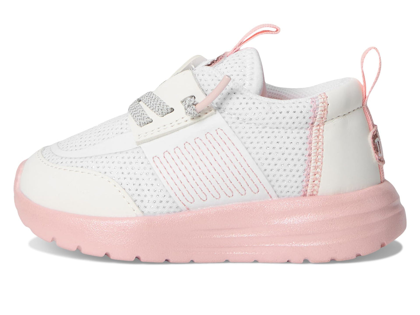 HEYDUDE Kids Womens Sirocco Play Pearl Ombre (Toddler) White/Pink 6 Toddler M