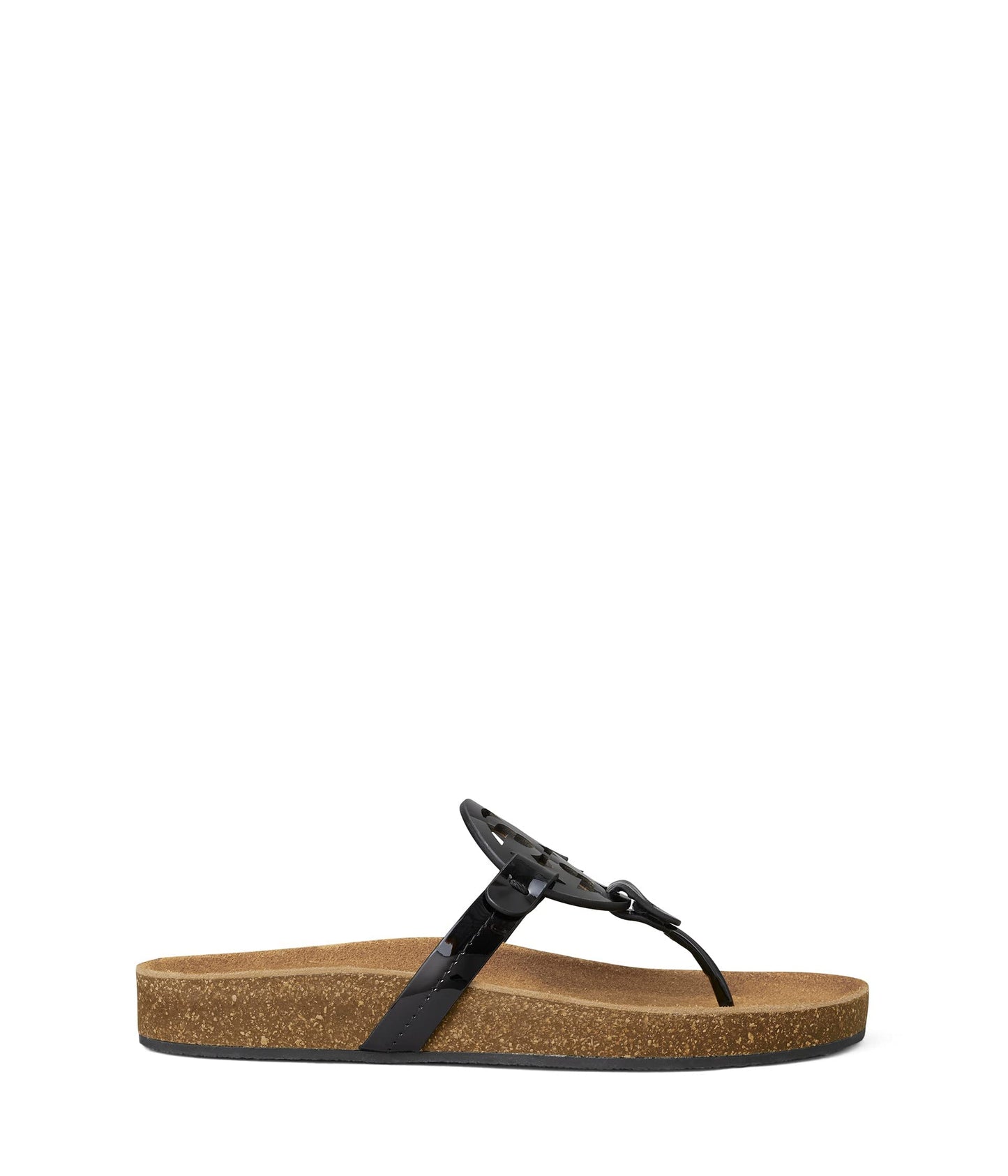 Tory Burch Women's Miller Cloud Sandals, Perfect Black/Natural, 8.5 US