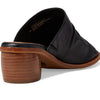 Sofft Chrissie - Heels for Women - Supple Ruched Leather Upper - Round Open Toe - Rounded Stacked Heel Black 10 M (B)