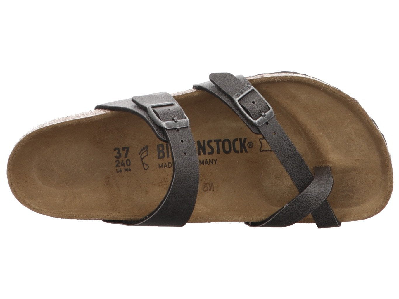 Birkenstock Women's Slippers Mule, Anthracite Pull Up L, 6