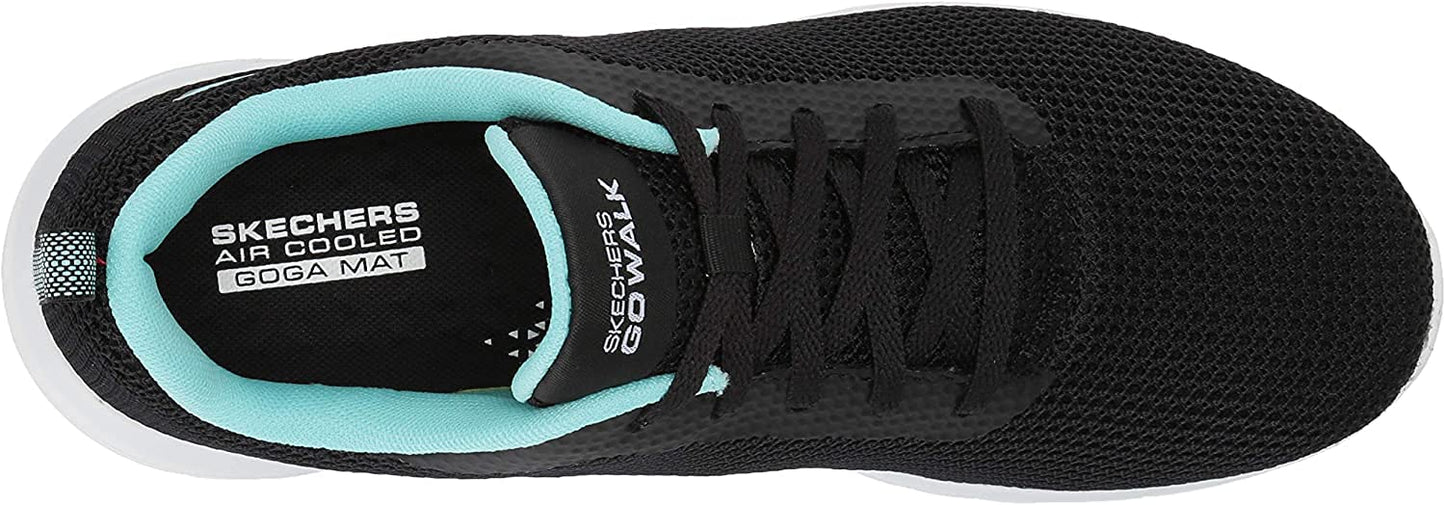 Skechers Women's Go Walk Joy Upturn, Black/Aqua, 5.5