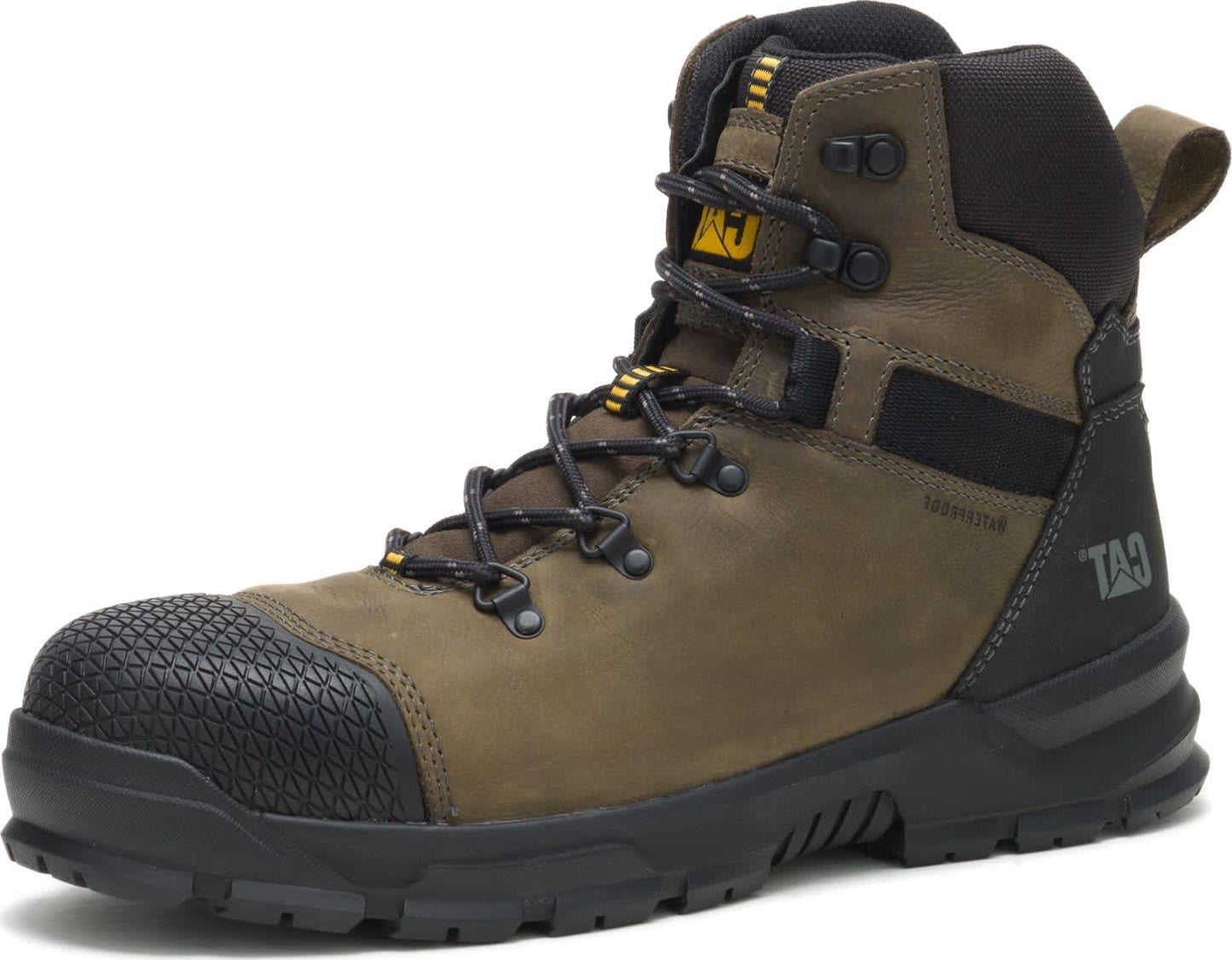 CAT Men's Accomplice Steel Toe Waterproof Construction Boot, Boulder, 9 Wide