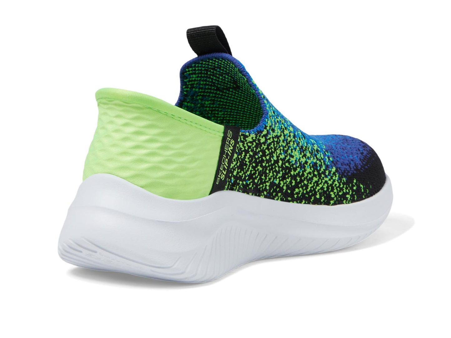 Skechers Kids Boys Ultra Flex 3.0 Sneaker, Black/Blue/Lime, 13, Little Kid