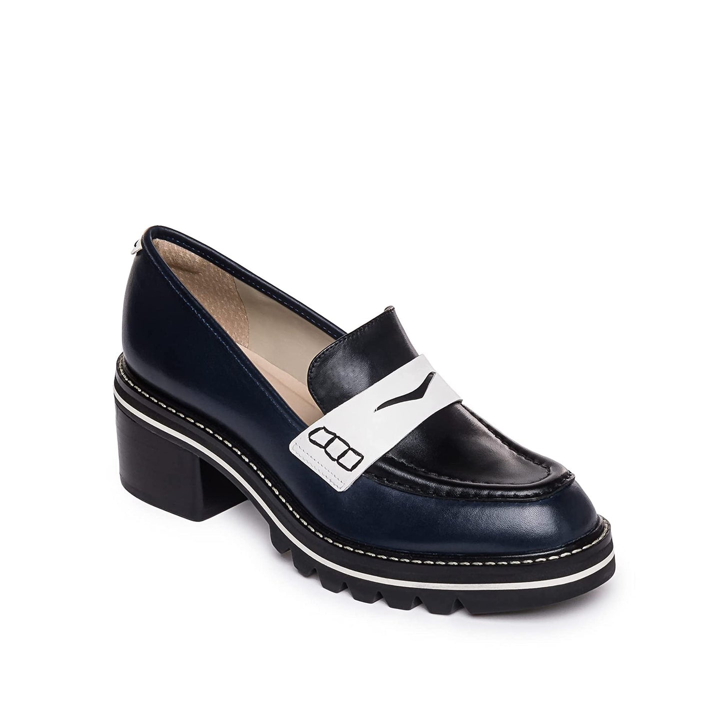 Bernardo Selma Navy Multi Antique Calf 7 M
