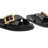 Schutz Women's Enola Crossed Sandal, Black, 9