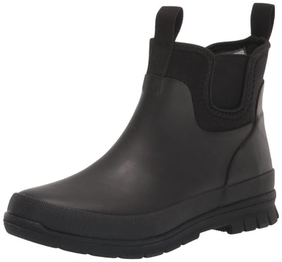 Staheekum Women's Waterproof Dry Trek Chelsea Rain Boot Shoe, Black, 6