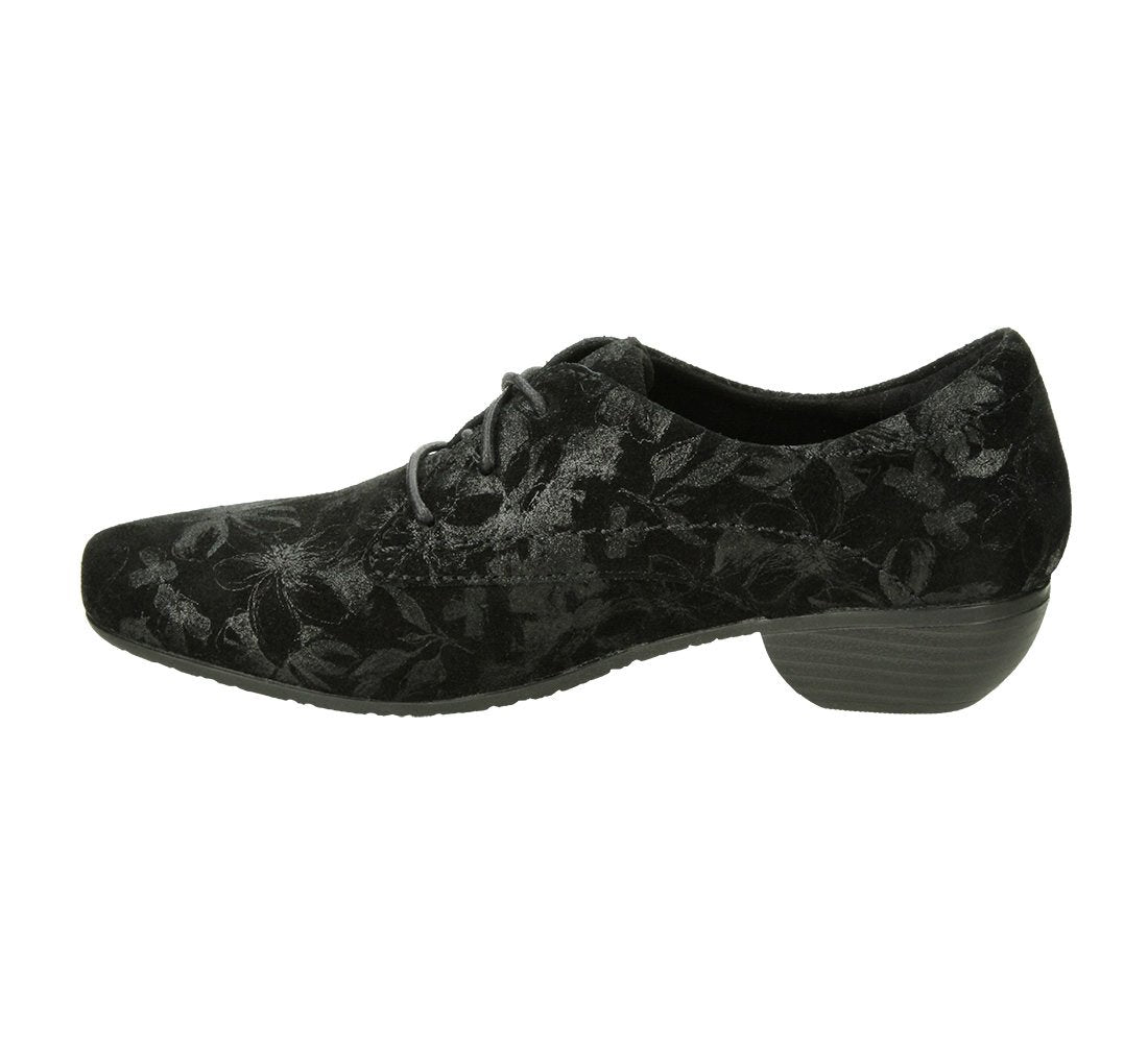 Taos Cobbler Black Printed Suede 6