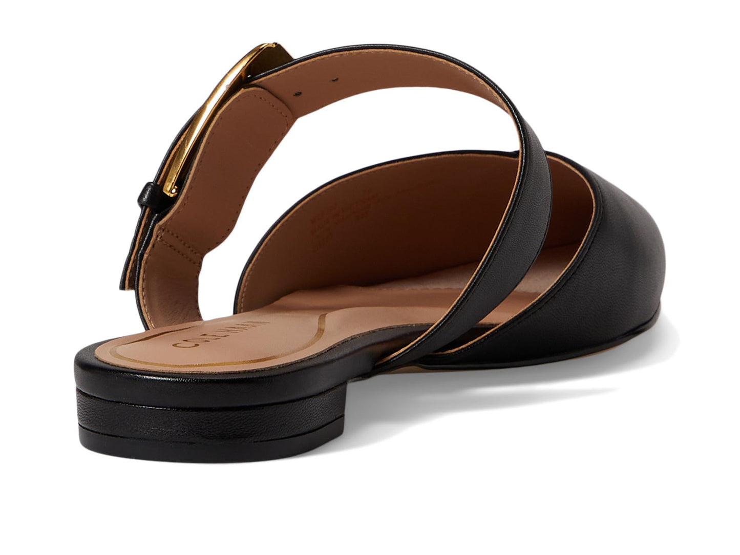 Cole Haan Vandam Buckle Mule Black Leather 8 B (M)