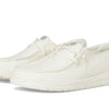 HEYDUDE Kids Wendy Eyelet Lace (Little Kid/Big Kid) - Shoes for Kids - Canvas Upper - Cotton Lining White 5 Big Kid M