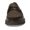 Cole Haan Mens American Classics Penny Loafers Deep Olive Leather/Morel Waxed Canvas 10.5 Wide