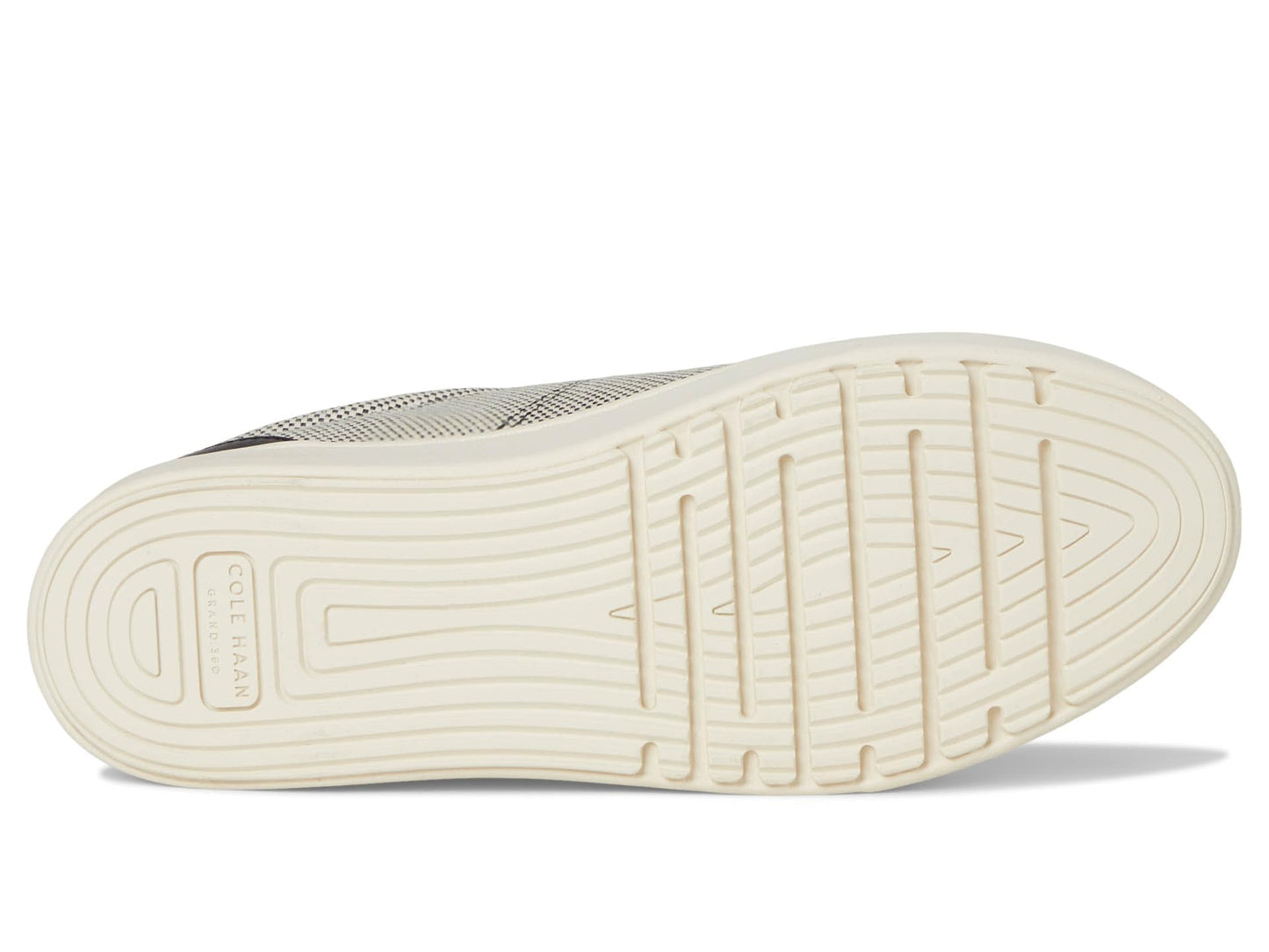 Cole Haan Womens Grandpro Max Platform Sneaker Ivory Canvas/Black Leather 9.5 Medium