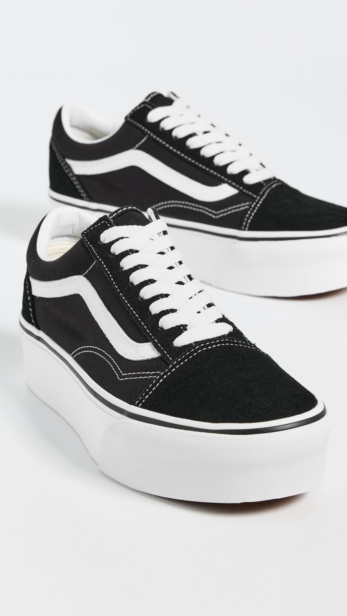 Vans UA Old Skool Stackforms, Black/True White, 12 US Women/10.5 US Men