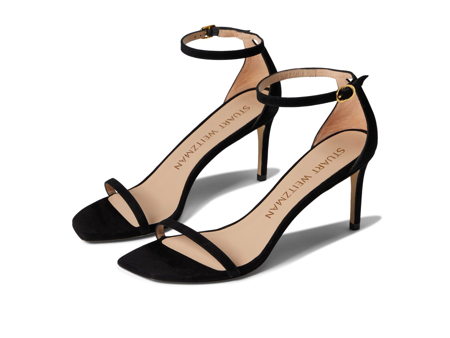 Stuart Weitzman Womens Nudistcurve 75 Sandal Black 10.5 B