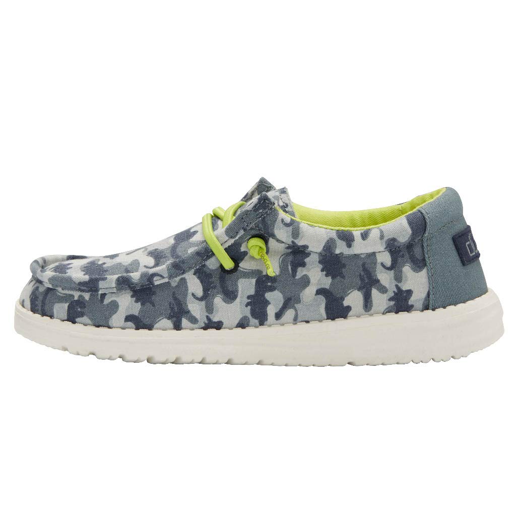 HEYDUDE Boy's Wally Youth Multiple Colors | Boys Shoes | Boy's Lace Up Loafers | Comfortable & Light-Weight