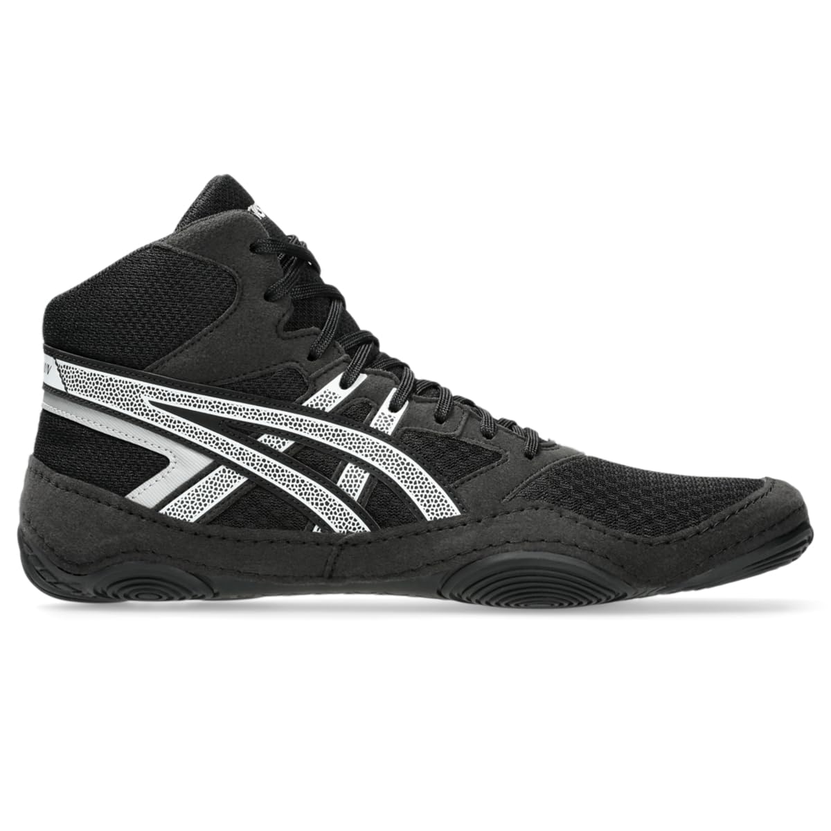 ASICS Men's Snapdown 4 Wrestling Shoes, 5, Black/White