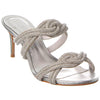 Schutz Women's Jocelyn Mule Sandal, Cristal/Prata, 7