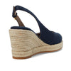 Cole Haan Women's Cloudfeel Espadrille Wedge Sling 80 mm II Platform, Navy Blazer Linen, 7