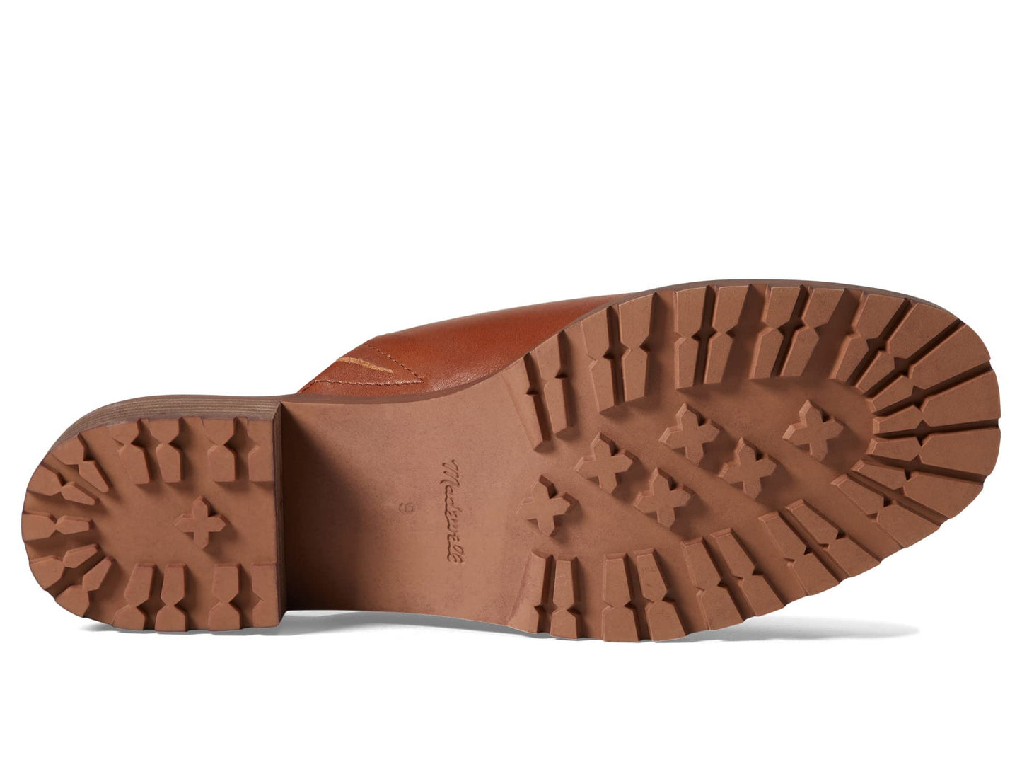 Madewell The Mindy Lugsole Mule in Leather Dried Maple 9 M