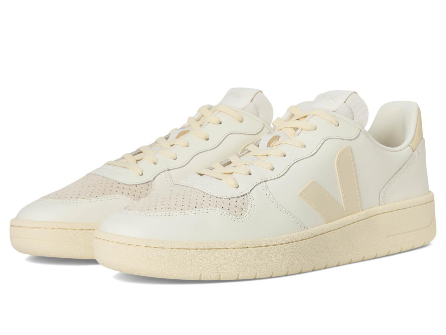 VEJA Men's V-10 Prime Sneaker, Pure Calcaire, 9.5