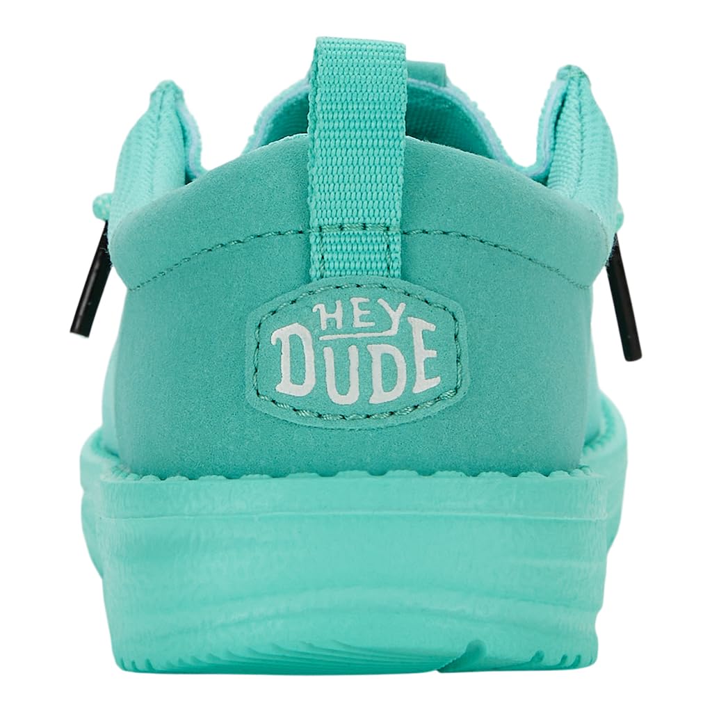 HEYDUDE Dude Perfect X Wally Funk Y Green Teal Size J6 | Kids Shoes | Kids Slip-on Loafers | Comfortable & Light-Weight