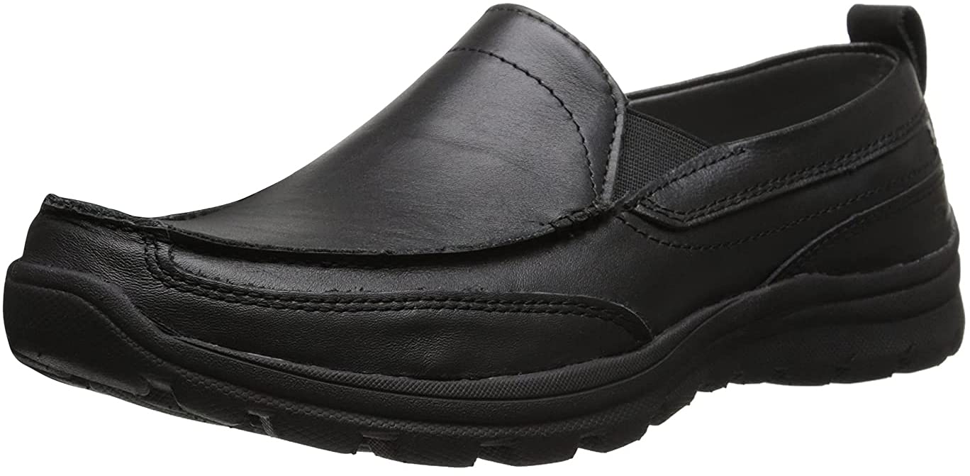 Skechers Mens Superior Gains Loafer, Black/Black, 13 W US