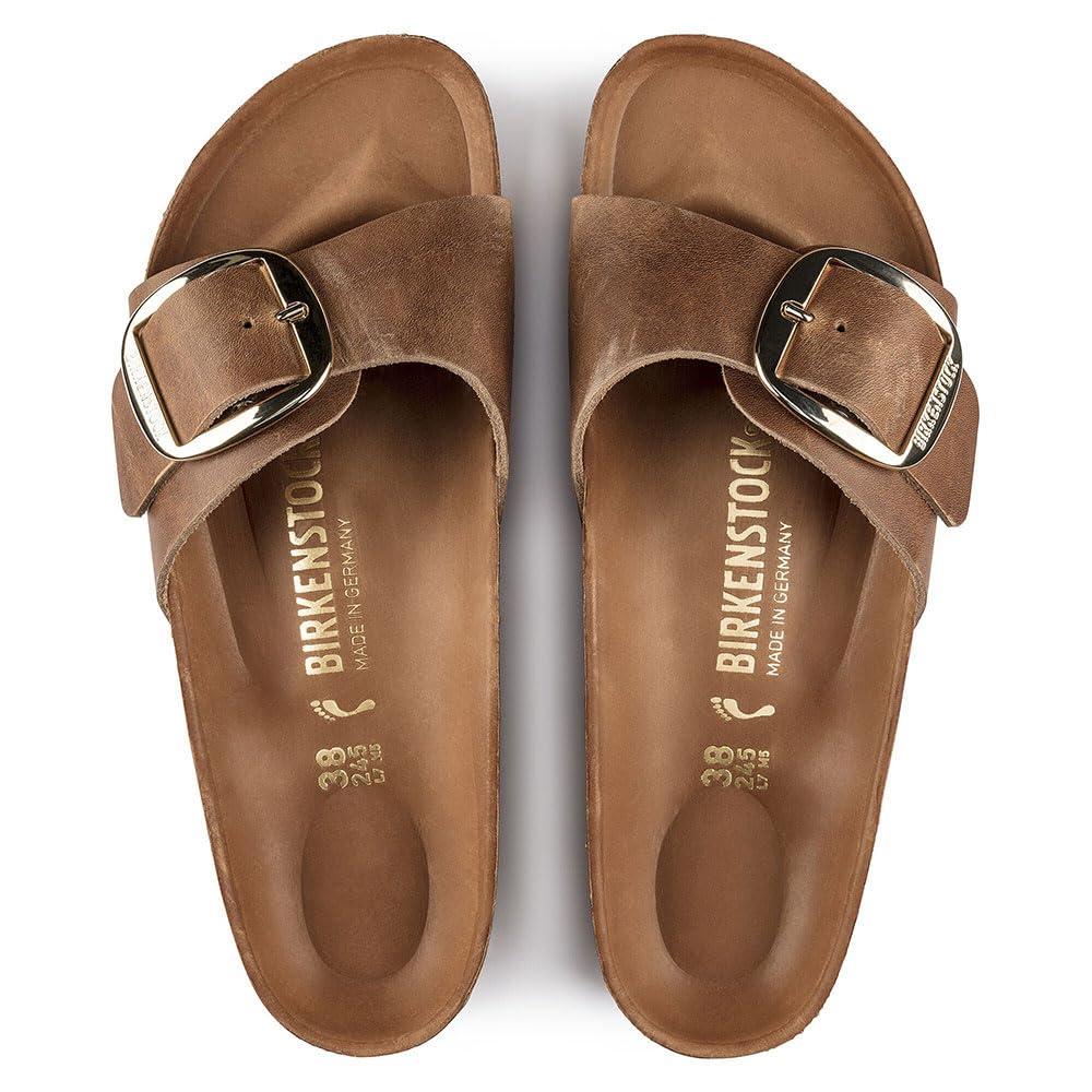 Birkenstock Madrid Big Buckle Oiled Leather Sandals 38