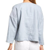 Eileen Fisher Womens Eileen Fisher Petite Drape Front Linen Jacket, Ps, Blue