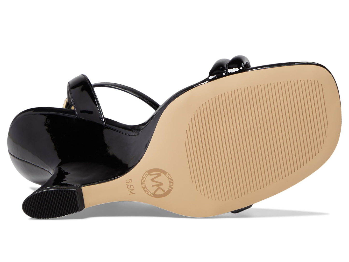 Michael Michael Kors Nadina Wedges for Women - Leather Upper - Synthetic Lining - Padded Synthetic Footbed Black 6 M