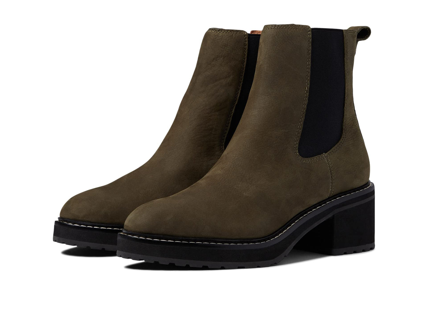 Madewell The Carina Platform Chelsea Boot Cargo Green 9.5 M