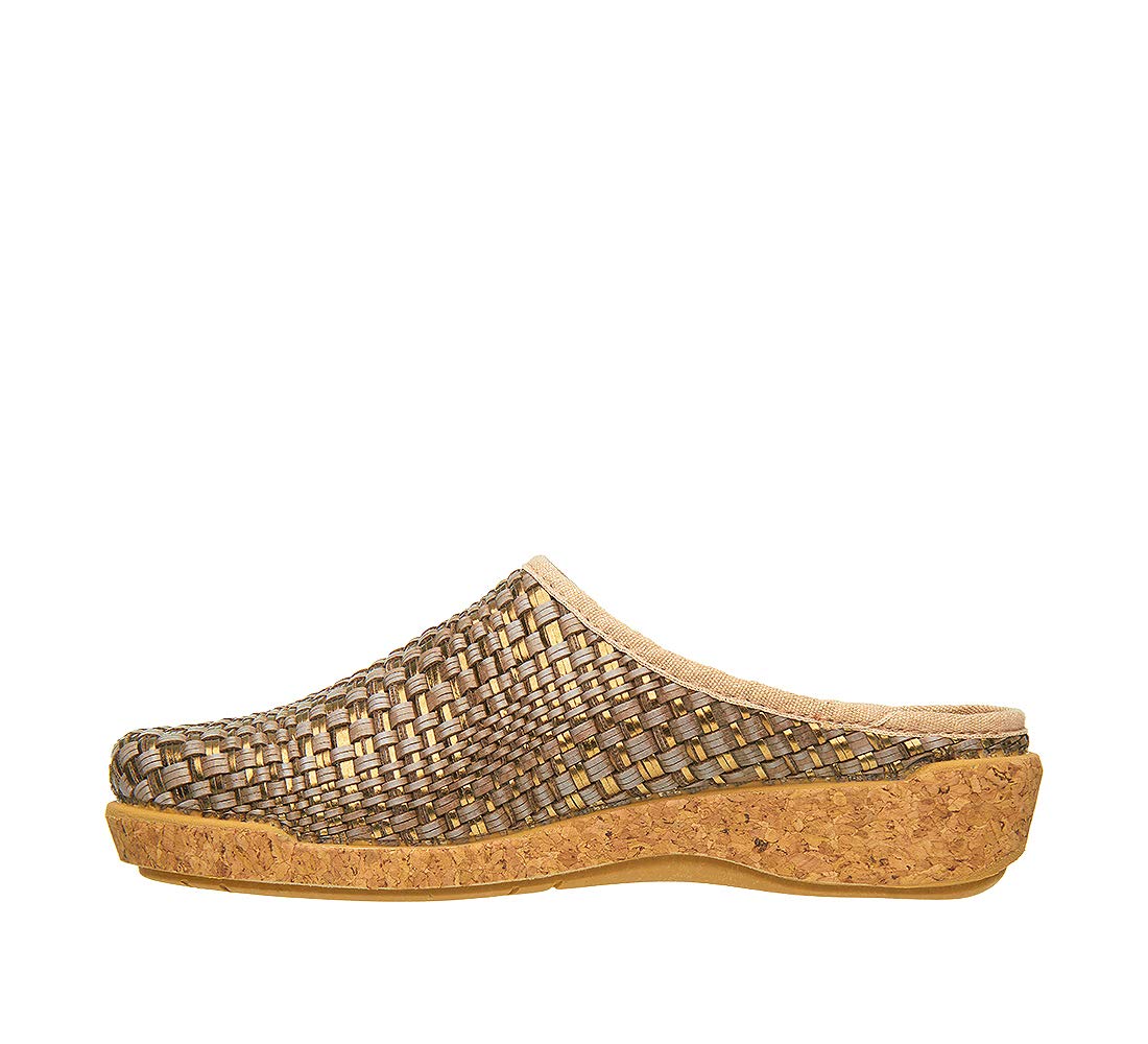 Taos Footwear Women's Primavera Dark Taupe/Bronze Clog 5-5.5 M US