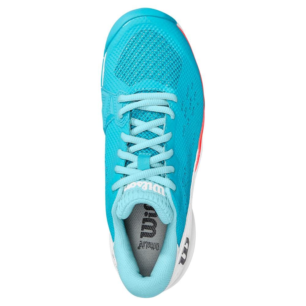 WILSON Rush Pro Ace Scuba Blue/White/Fiery Coral 6 B (M)