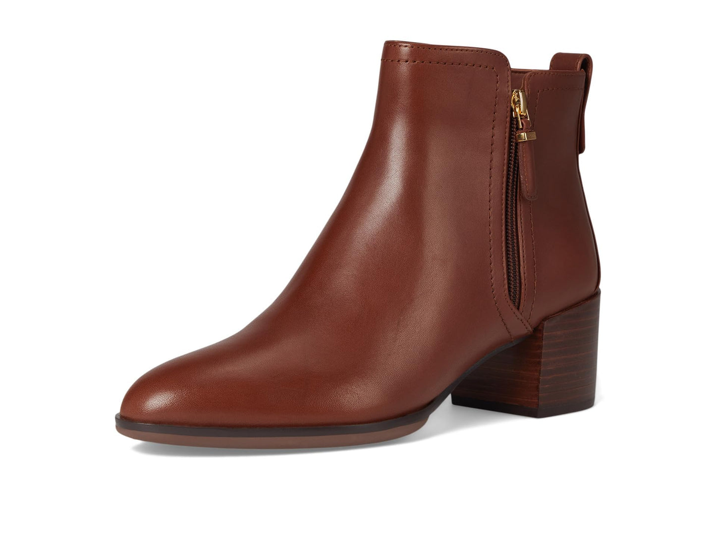 Cole Haan Womens Haisley Ankle Bootie, Dark Cuoio Leather, 7.5 Medium