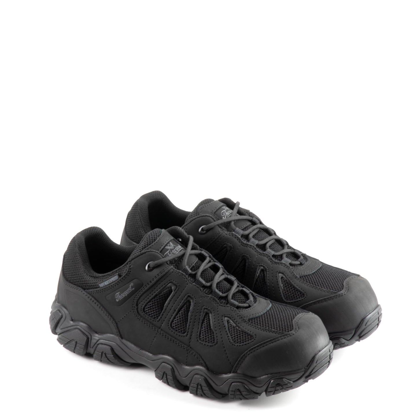 Thorogood Crosstrex Waterproof Athletic Work Shoes for Men - Lightweight Premium Leather and Mesh with Comfort Insole and Slip-Resistant Outsole; ASTM Rated, Black - 12 Wide
