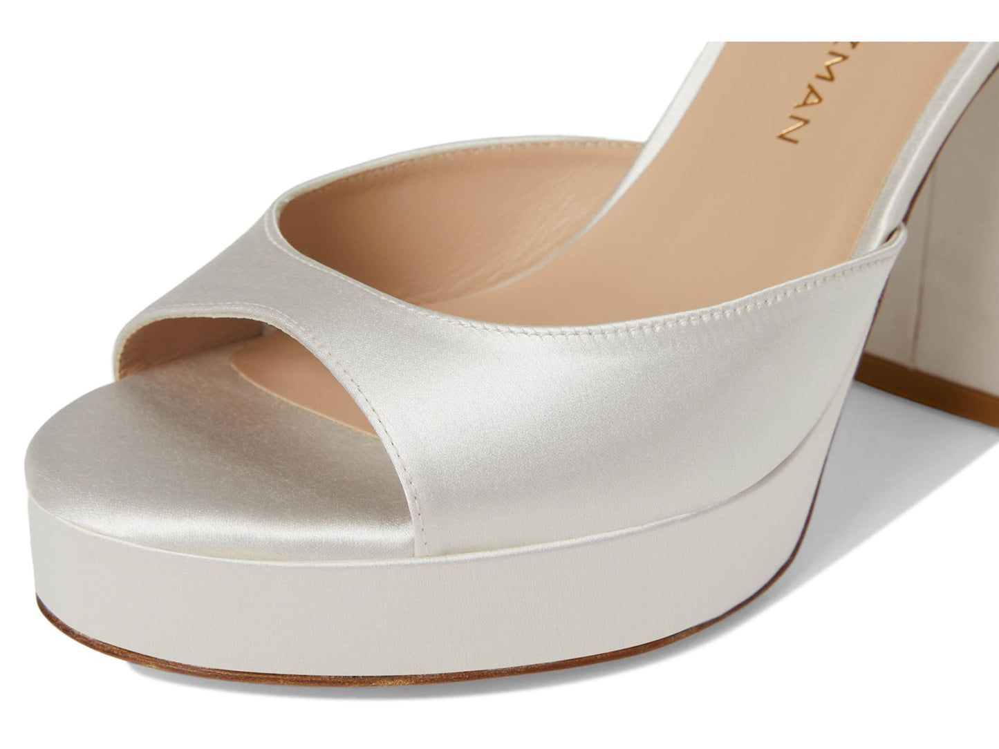Stuart Weitzman Womens Dayna Ii Platform Cream 9 Medium