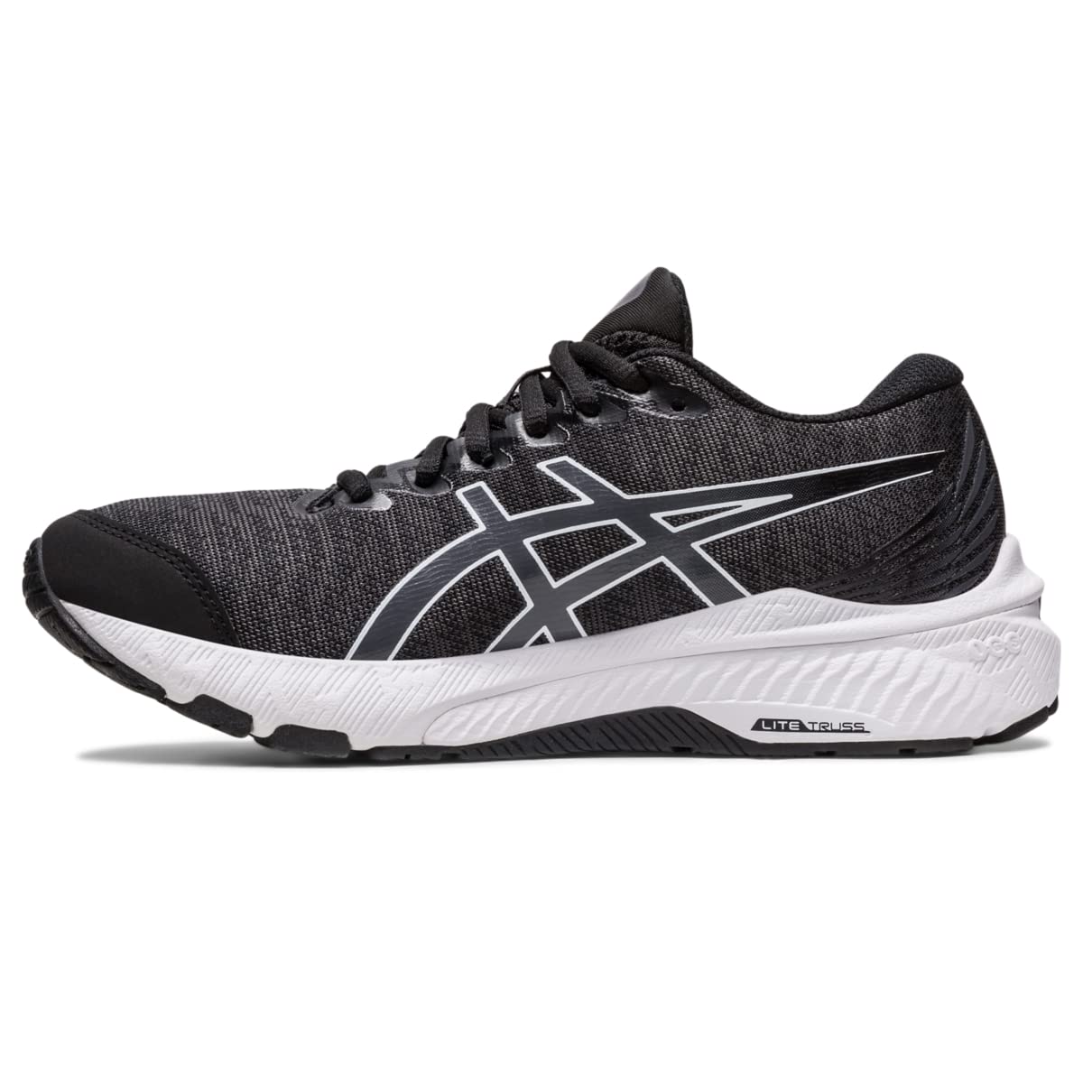 ASICS Kid's GT-2000 11 Grade School Running Shoes, 4.5, Black/Carrier Grey