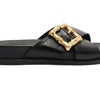 Schutz Women's Enola Crossed Sandal, Black, 9