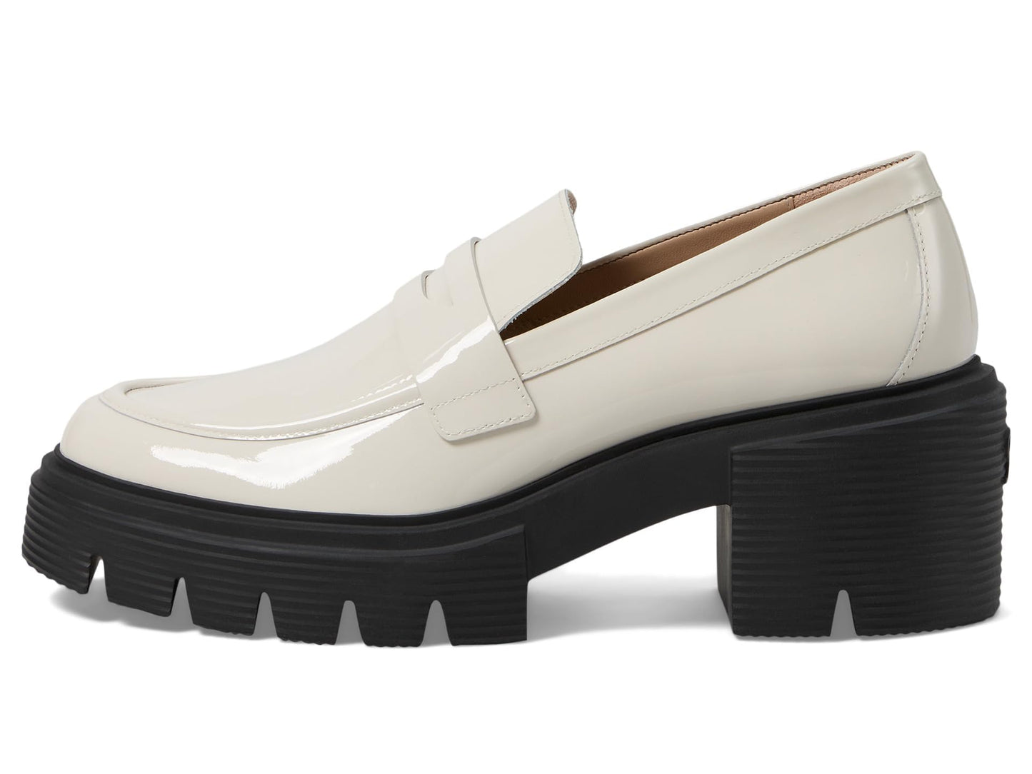 Stuart Weitzman Womens Soho Loafers Cream, 8 Medium