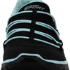 Skechers Sport Women's Loving Life Memory Foam Fashion Sneaker, Black/Turquoise, 10 M US