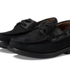 Florsheim Boy's Croquet Jr Moc Toe Boat Shoe (Toddler/Little Kid/Big Kid) Black Nubuck 1 Medium