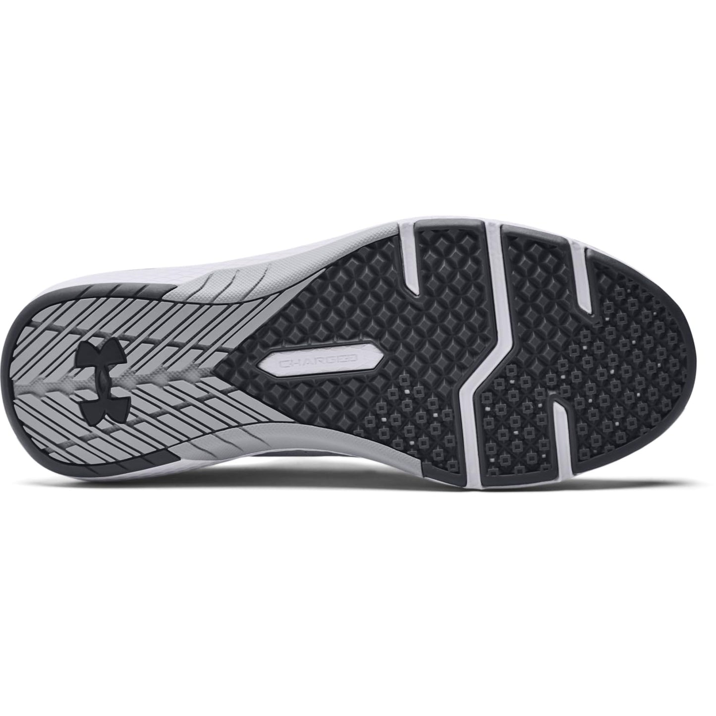 Under Armour Men's Charged Commit Tr 3, White (103)/Mod Gray, 11.5 M US
