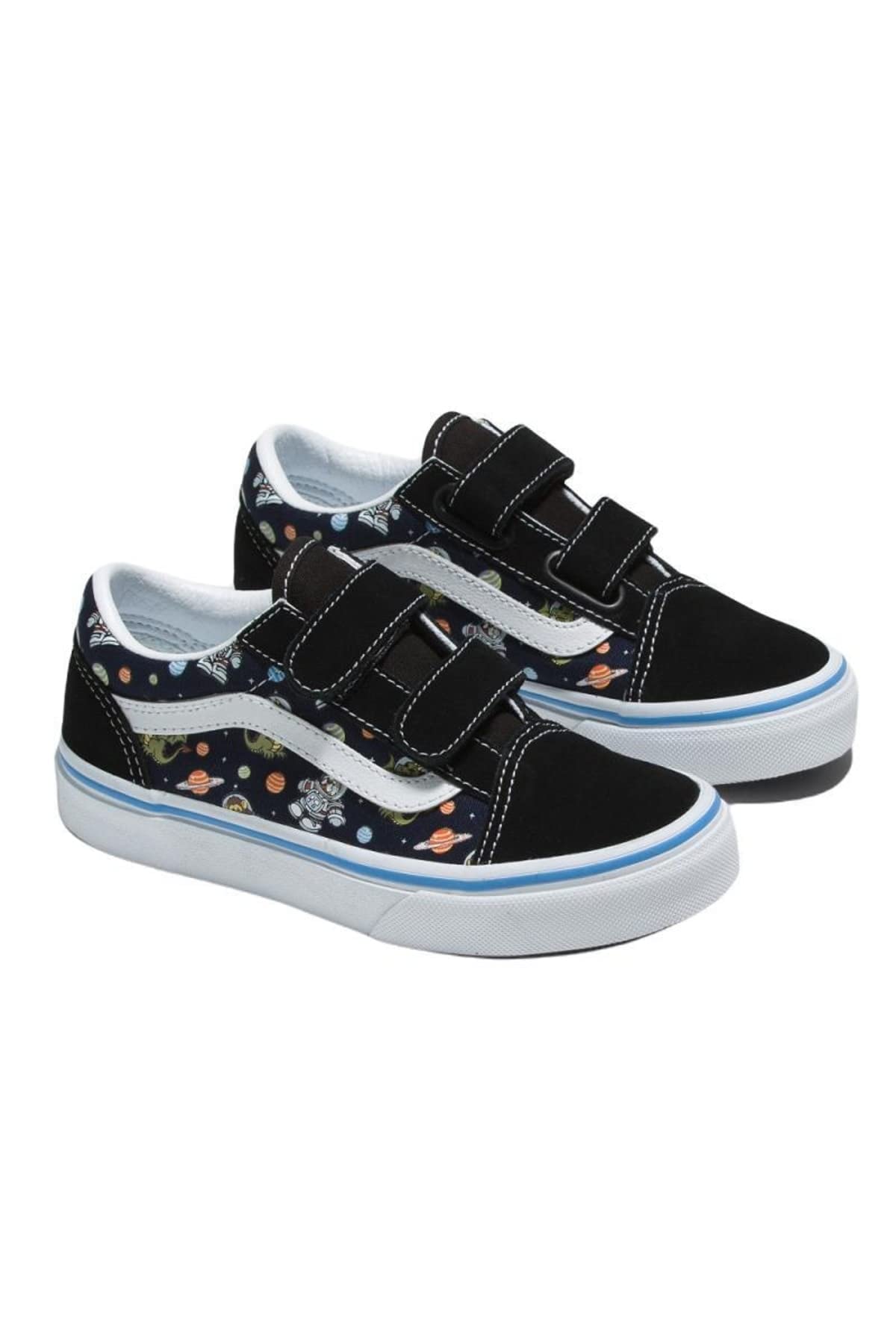 Vans Boy's Modern Sports Shoes, Y61 Glow Cosmic Zoo Black Blue, 14 Little Kid