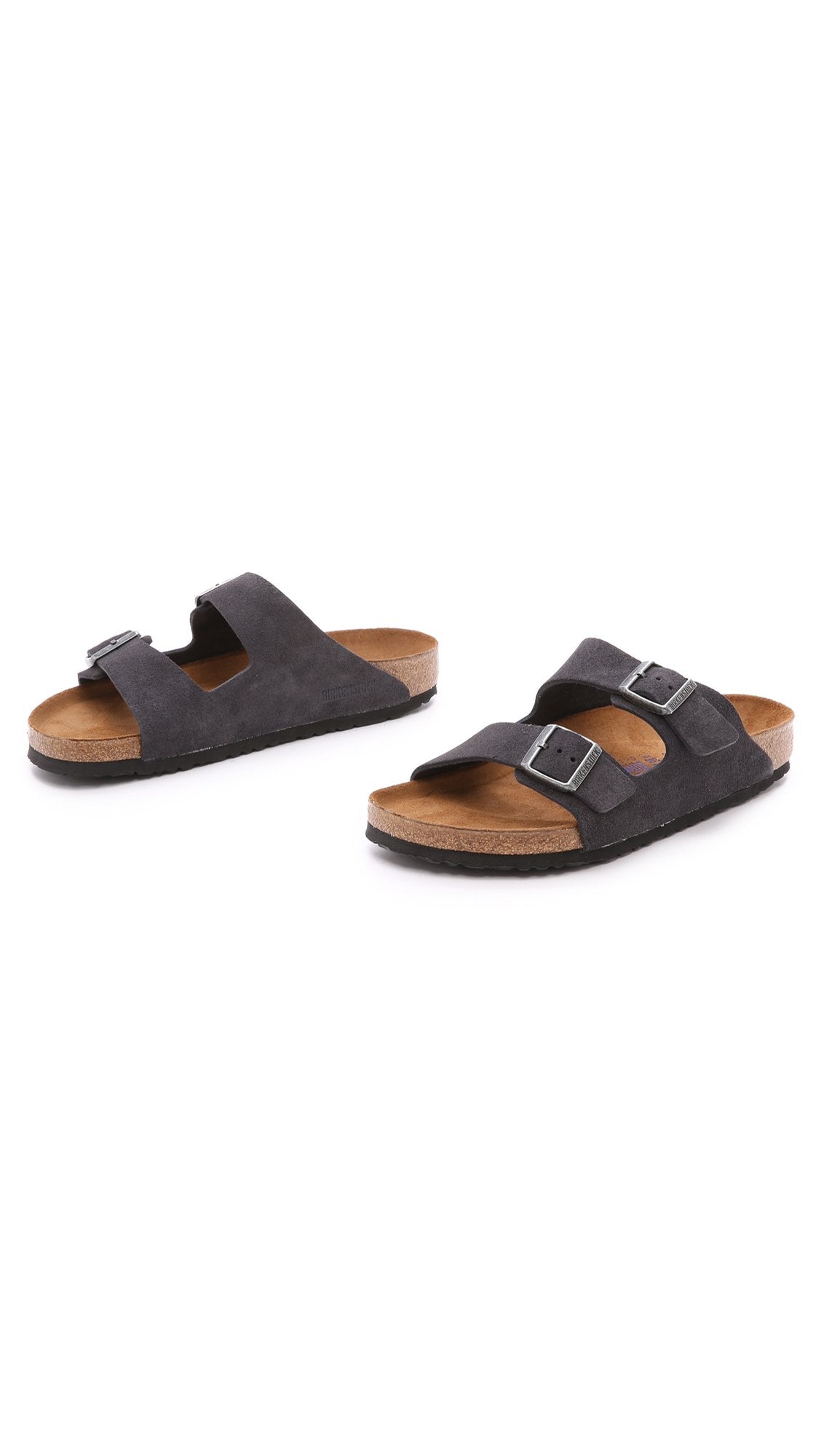 Birkenstock Arizona Soft Footbed Velvet Gray Suede Regular Width - EU Size 44 / Men's US Size 11-11.5
