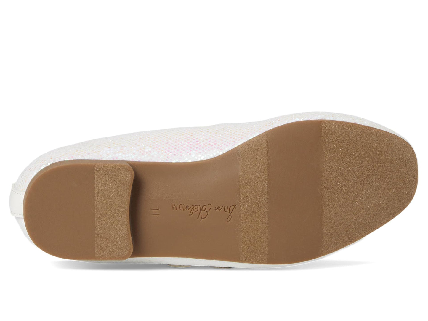 Sam Edelman Girls Maeve Button G (Little Big Kid) Ballet Flat, White, 2
