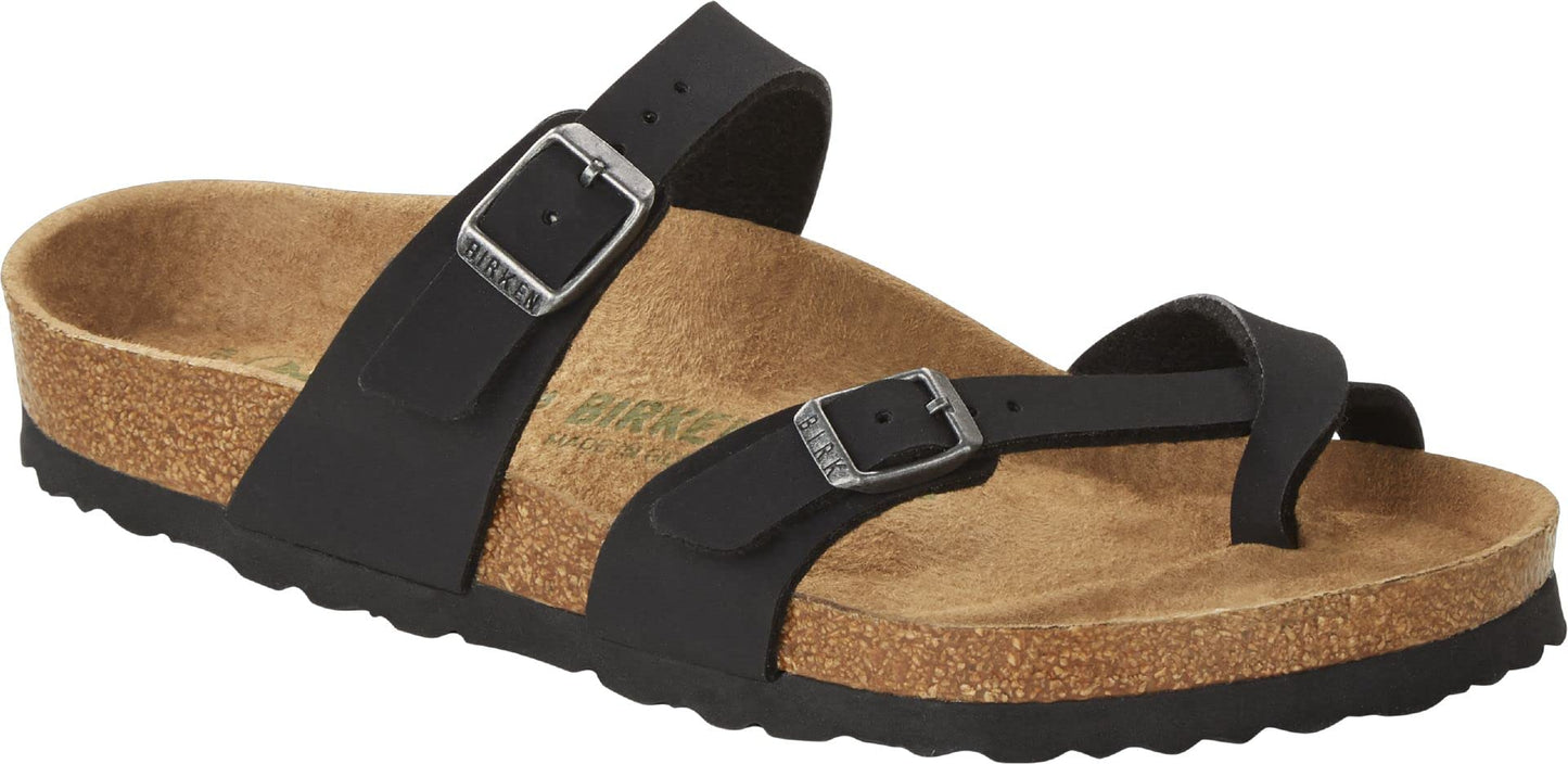 Birkenstock Unisex Mayari Birko-Flor Nubuck Black Sandals 8 W / 6 M US