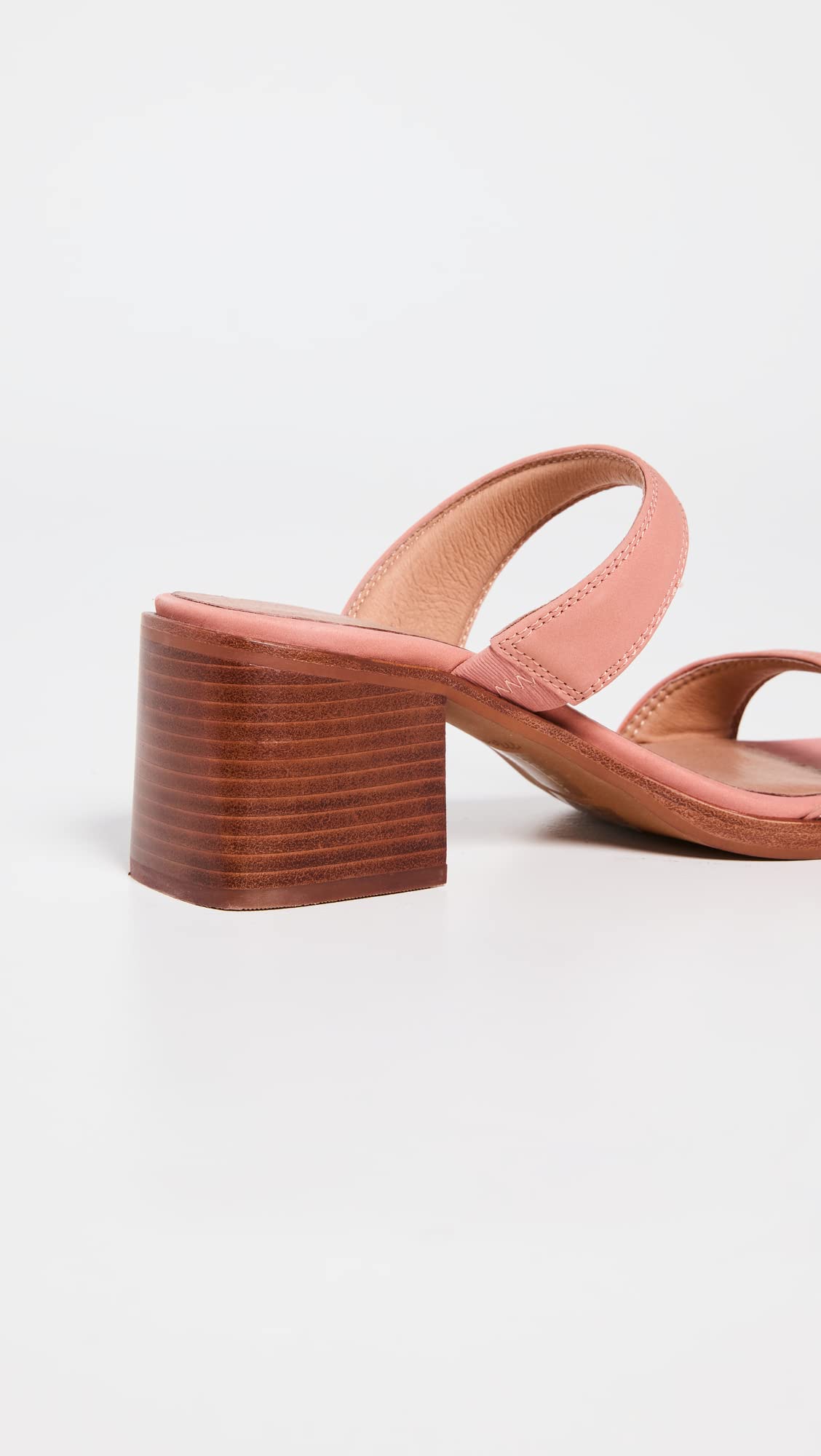 Madewell Women's Ora Double Strap Sandals, Dried Rose, Pink, 8 Medium US